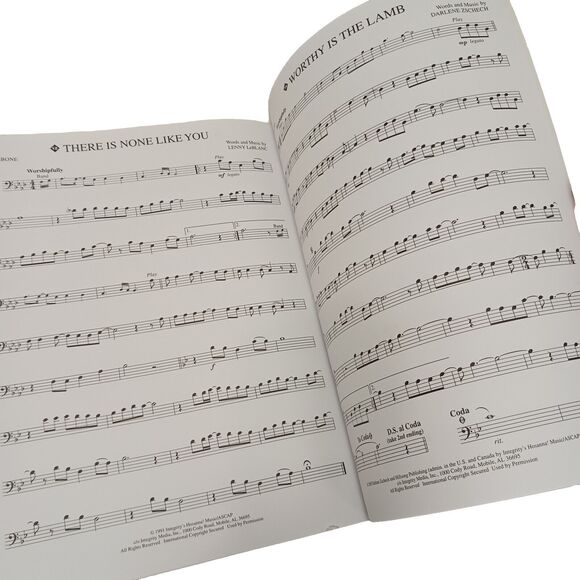 Praise Music BOOK TROMBONE Instrumental Play along 15 SONGS w CD Worship Gospel - Picture 6 of 14